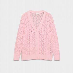 Aritzia Light Pink V-Neck Cardigan